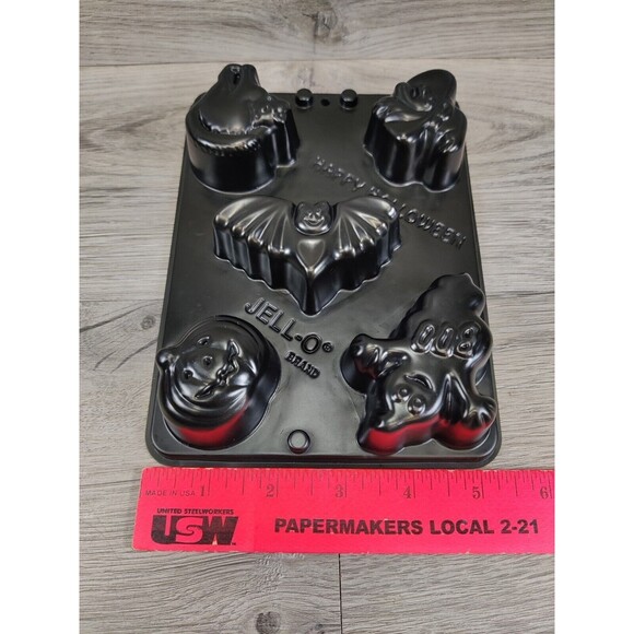 JELLO Brand Black Plastic gelatin MOLD Ice Cube Tray Kitchen Halloween Party - Picture 7 of 7